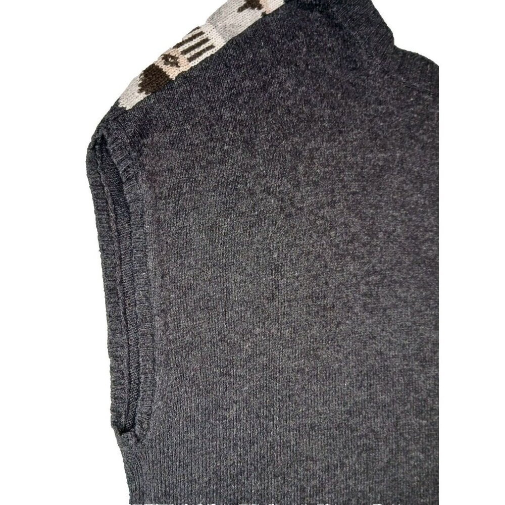 Old Navy Plus Fair Isle Sleeveless Sweater Dress Knit Womens 2X Charcoal Gray - Picture 5 of 9